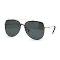 thumbnail image 3 of Mens Airforce Double Metal Bridge Rimless Officer Sunglasses Gold Green, 3 of 4