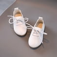 thumbnail image 6 of Otqutp Toddler Sneaker Summer Autumn Fashion Cute Girls Casual Shoes Solid Color Round Toe Lace Up Dress Shoes 1 to 11 Years, 6 of 9