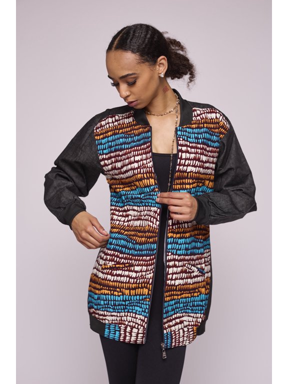 Mild Breeze Ankara Bomber Jacket