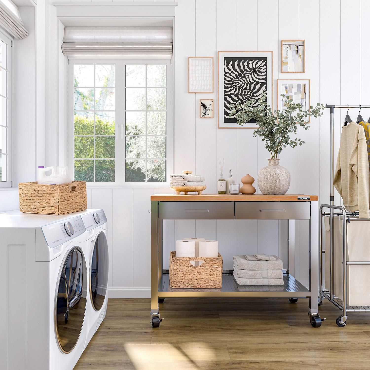 Table de travail Seville Classics, îlot central, 48" x 24" x 36"