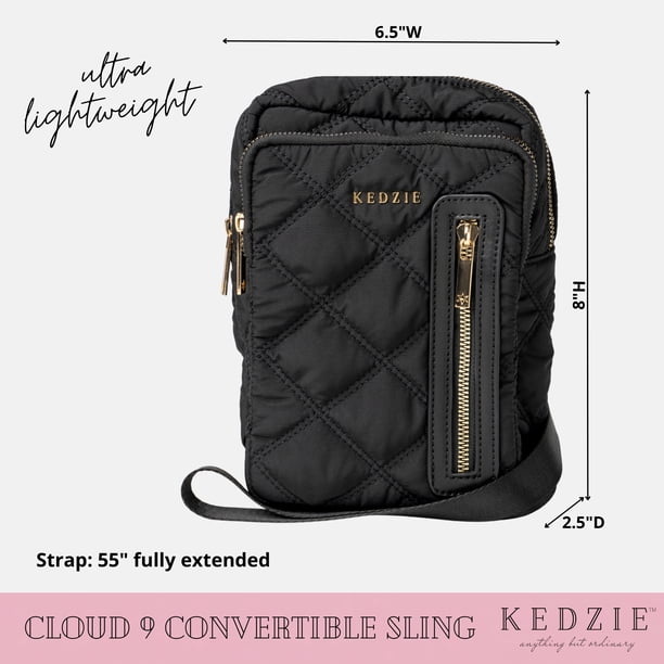 Kedzie Cloud 9 Convertible Quilted Puffer Sling Crossbody  display picture 1