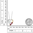 thumbnail image 6 of Gem Stone King 925 Silver and 10K Yellow Gold Red Garnet and Pink Moissanite and White Lab Grown Diamond Heart Pendant for Women | 1.07 Cttw | Gemstone January Birthstone | With 18 inch Chain, 6 of 6