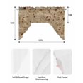 thumbnail image 5 of Bread Swag Valances for Windows, Small Curtains Drapes, Farmhouse Chic Abstract Food Texture Brown Kitchen Window Curtains Over Sink Rod Pocket Window Treatment Valance for Bedroom/Bathroom 56"x36", 5 of 5