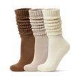 thumbnail image 1 of WAYANWomen's Slouch Socks Long Boot Scrunch Sock Soft Cotton Knit Cozy Socks 3 Pairs, 1 of 1