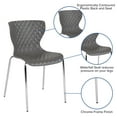 thumbnail image 6 of Flash Furniture 4 Pack Lowell Contemporary Design Gray Plastic Stack Chair, 6 of 13