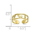 thumbnail image 3 of 10K Yellow Gold Ring Band Toe Luck, Size 6, 3 of 5