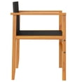 thumbnail image 6 of vidaXL Patio Chairs 2 pcs Black Poly Rattan&Solid Wood, 6 of 10