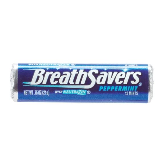 Breath Savers Peppermint Flavored Sugar Free Breath Mints Roll, 0.75 oz