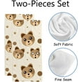 thumbnail image 2 of Soft Hand Fingertip Towels 2 Pcs Face Bath Towels Bear Face Absorbent Washcloths for Bathroom Hotel Kitchen 30x15in, 2 of 6
