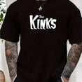 thumbnail image 1 of T-Shirt Graphique Vintage The Kinks pour Homme - Chandail à Thème Musical Officiel, Logo Emblématique, Chandail Léger d'Été Décontracté à Col Rond et Manches Courtes, Convient aux Concerts et au Port Quotidien, Blanc Pur avec, 1 of 5