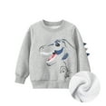 thumbnail image 2 of Esaierr Kids Baby Fall Winter Fleece Sweatshirt for Boys,Toddler Warm Dinosaur Print Sweatsuit Toddler Round Neck Long Sleeve Pullover for 1-9 Years, 2 of 8