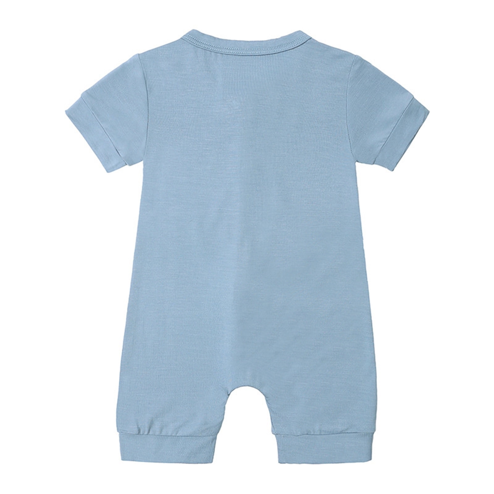 Icvfdpl 3PCS Todder Baby Pajamas Pj'S Bamboo Newborn Infant Solid Color Rompers Zipper Short Sleeve Sleeper Jumpsuit Skin-Friendly Sleepwear