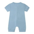 thumbnail image 3 of Boy Clothes Cotton Short Sleeve Button Up Jumpsuit Soft Comfortable Baseball Sports Baby Romper,Z11-Blue,12-18 Months, 3 of 3