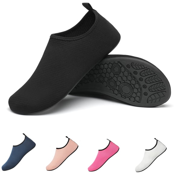 NexTorq Barefoot Shoes for Women, Aqua Shoes for Women, Non Slip Shoes for Women, Fishing Shoes, Water Shoes Barefoot Aqua Yoga Socks Quick-Dry Beach Swim Surf Shoes for Women Men Black 5.5