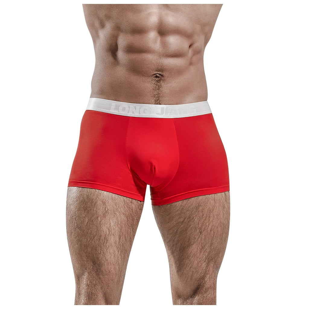 Quealent Mens Underwear Men's Jockstrap Underwear Breathable Mesh Supporter  Cotton Pouch Jock Briefs,Red XL