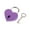 Purple, variant on Zeiwohndc Mini Heart Shaped Lock with for Key Personalized Love Padlock for Anniversary