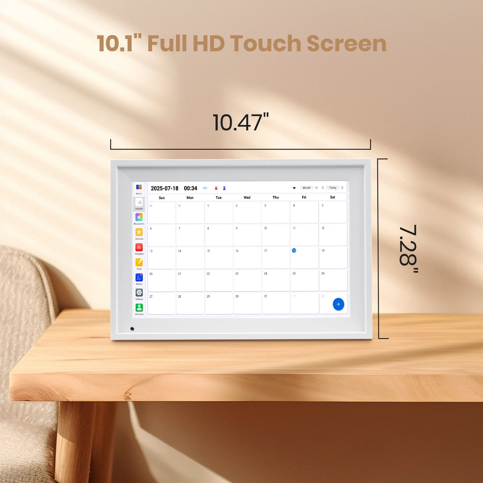 10.1 Inch Smart Digital Calendar with Google Outlook iCloud Calenday Sync, 3GB RAM, 32GB Storage, Family Task Rewards and Daily Planner Calndar, Touchscreen Calendar for Home and Office