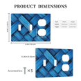 thumbnail image 2 of Blue Pattern Mix 3 Gang Toggle Light Switch Cover Decorative Switch Plates and Outlet Covers Wall Plates for Electrical Kitchen Home Office Art Decor, 2 of 4