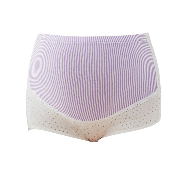 Ukiwinvo Women's Cotton Maternity Panties Ladies Breathable The Bump  Pregnancy Postpartum Underwear Multi-PackS-XXL