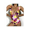 thumbnail image 5 of Luxsea Women's Deep V One Piece Swimsuit With Ruffle Collar Printing, 5 of 6
