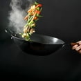 thumbnail image 5 of 14-Inch Carbon Steel Wok and Stir Fry Pan, Heavy-Gauge Flat Bottom for Stovetop Cooking, 5 of 5