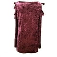 thumbnail image 2 of Ultra Flirt Womens Juniors Velvet Cold Shoulder Blouse Purple M, 2 of 3