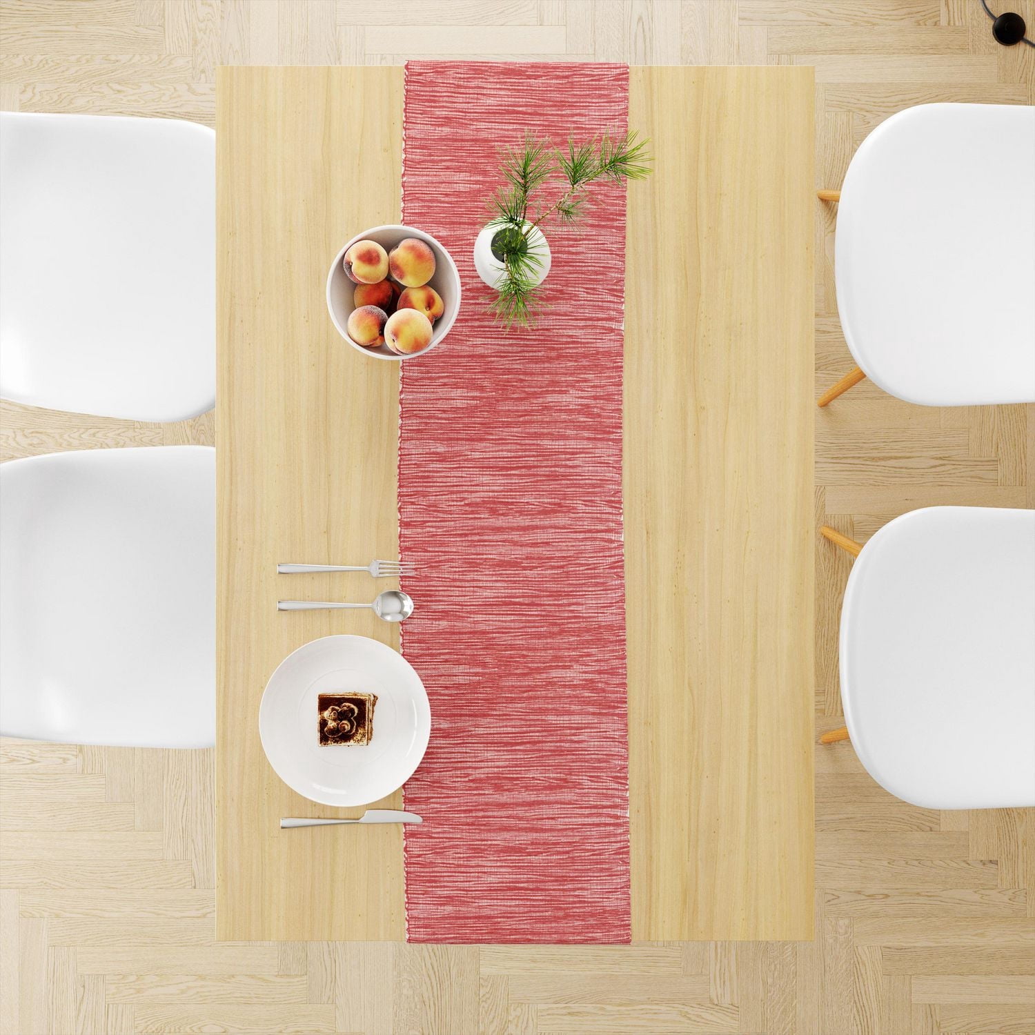 Fabstyles Shadows Cotton Table Runner, Washable Woven Table Runner for Dining, Kitchen, Coffee, and Patio Table