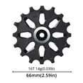 thumbnail image 3 of Bicycle Rear Derailleur Pulley Aluminum Alloy Wide Accessories Bike Narrow Guide Ceramic Bearing Wheel Portable Riding Spare Replacement 16T, 3 of 6