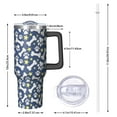 thumbnail image 2 of OBREWU Paw Print Dog Bone Tumbler with Handle and Lid,Paw Print Dog Bone 40oz Double Wall Vacuum Insulated Tumbler,Cups Gift for Women and Men, 2 of 7