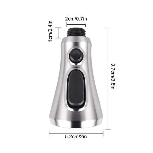 Agiferg Pull Down Kitchen Faucet Head Replacement , 3 Function Kitchen Faucet Sprayer Head Pull Out Spray Head