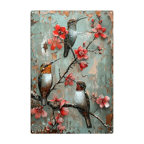 YiJuHui 1pcs Vintage Metal Wall Decor Iron Sheet Art, Rustic Home Decor, Waterproof Outdoor Wall Hanging for Living Room, Bedroom, Office