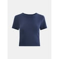 thumbnail image 5 of No Boundaries Cotton Crew Cropped Tee, Women's, 5 of 5