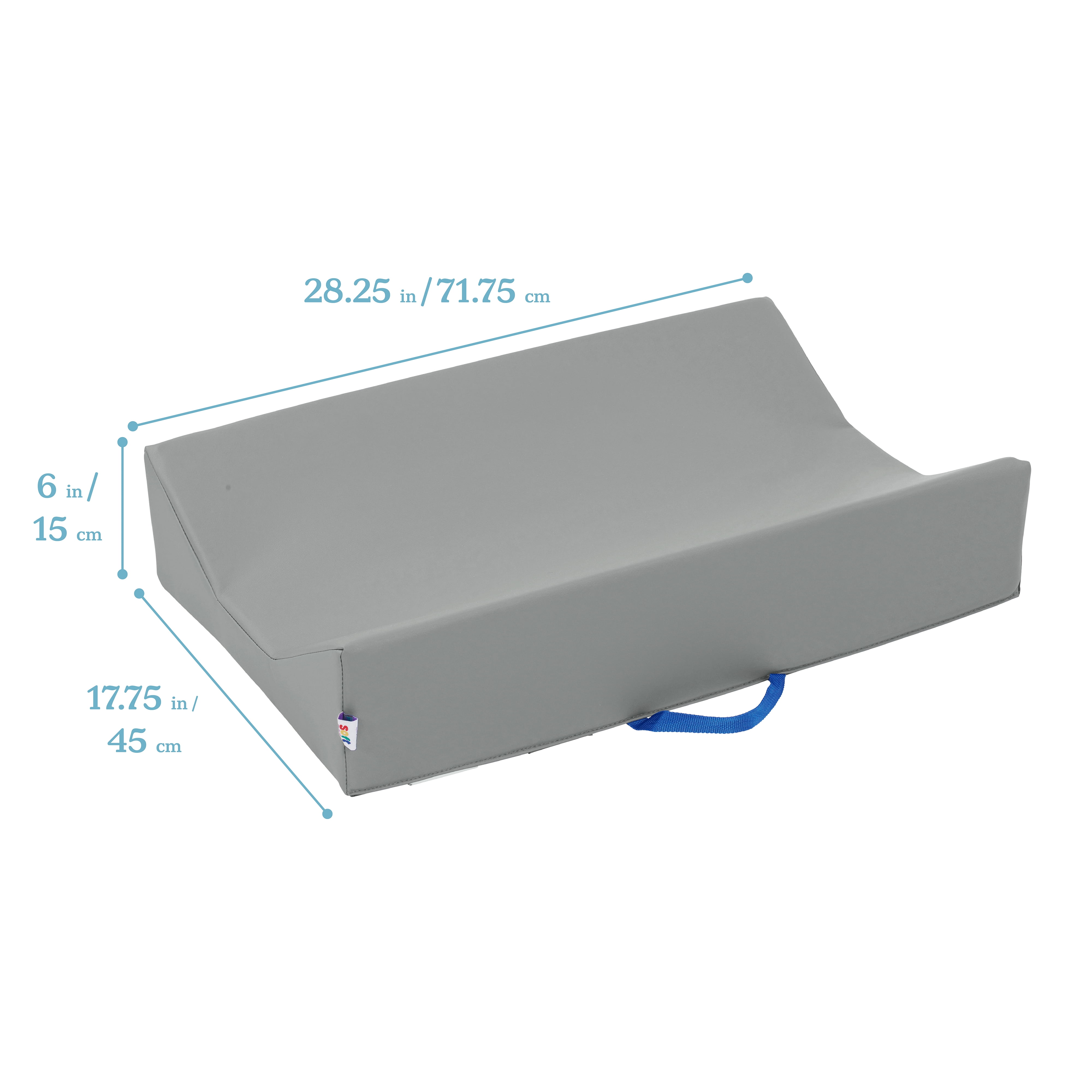 ECR4Kids SoftZone Baby Changing Pad with Carrying Handle, Newborn Essentials, Grey