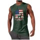 thumbnail image 1 of Tanque Deportivo de Cuello Redondo de la Impresión de la Moda Casual de los Hombres, Blusa de Poliéster sin Mangas para el Uso Diario Casual Al Aire Libre, 1 of 5