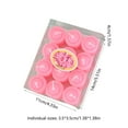 thumbnail image 3 of Honeeladyy 12Pcs Mini Candles Wax Cylindrical Shaped Flameless Tea Lights Candles for Wedding Table Decor, Theme Party, Aniversary, Proposal, Pink, 3 of 6