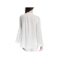 thumbnail image 2 of Max Studio London ladies Tie Neck Knit Long Sleeve Blouse M/White, 2 of 2