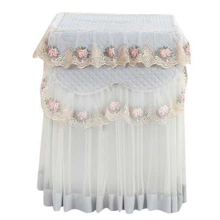 

Lace Ruffle Floral Washing Machine Dust Cover Protection Front Durable Soft Home Tools Home Improvement A
