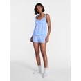 thumbnail image 2 of No Boundaries Woven Cami Top and Shorts Sleep Set, 2-Piece, Women's XS-XXL, 2 of 5