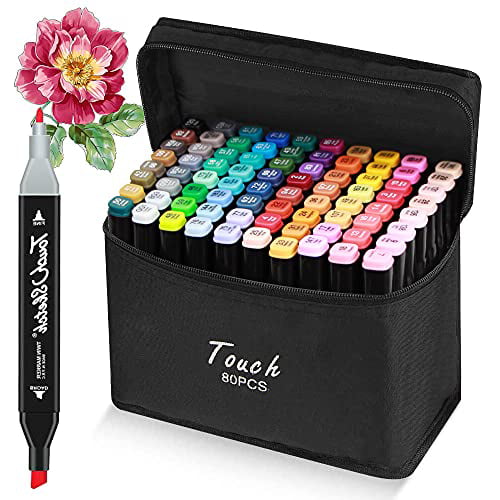 80 Colors Single Art Markers Brush Pen Sketch Alcohol Based Markers Dual Head