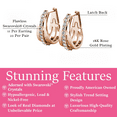 thumbnail image 3 of Cate & Chloe Bella 18k Rose Gold Plated 17mm Hoop Earrings with Swarovski Crystals Gift for Women, 3 of 10