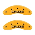 thumbnail image 3 of MGP Front set 2 Caliper Covers Engraved Front Cruze Yellow finish black ch Fits select: 2011-2012 CHEVROLET CRUZE LT, 2013 CHEVROLET CRUZE LS, 3 of 4