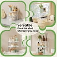 thumbnail image 6 of LEDREM Kitchen Cabinet Organizer Shelf Set, 2-Tier Stackable & Expandable Storage Rack, Countertop Spice Holder, for Pantry，Bathroom，Office, White, 6 of 6