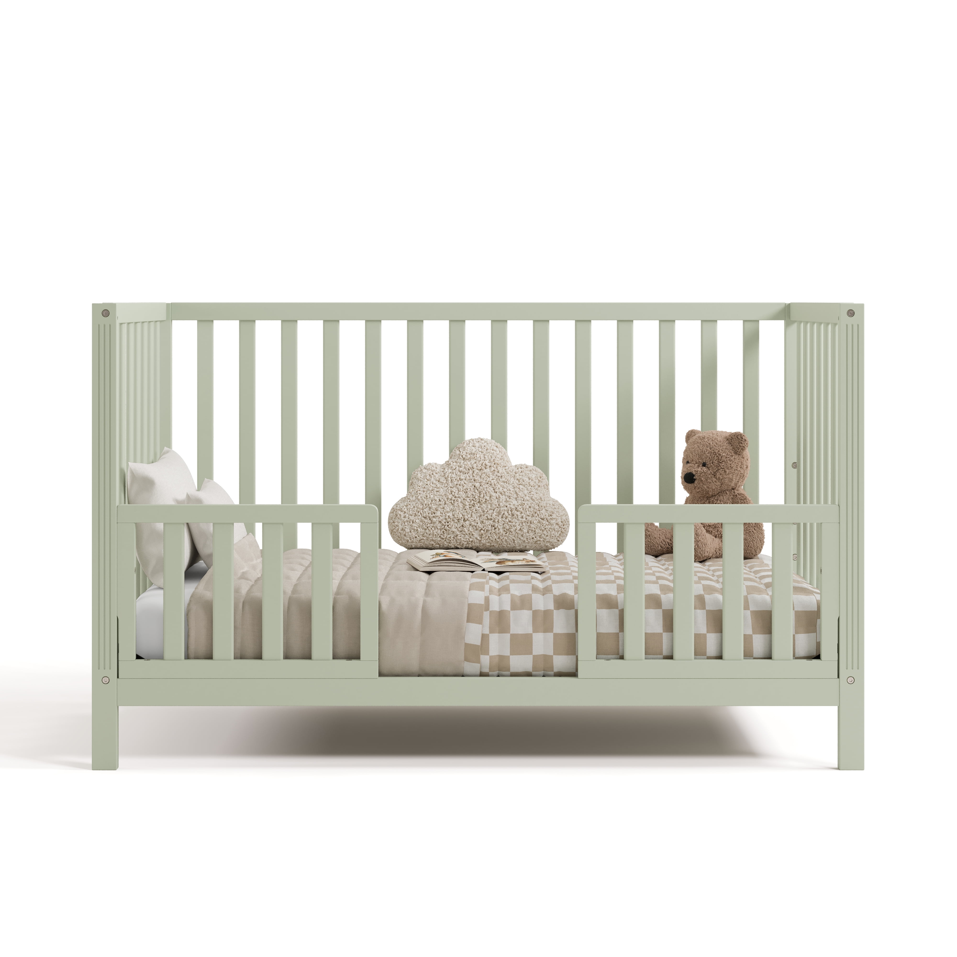 Storkcraft Morningside 5-in-1 Convertible Baby Crib, Sage