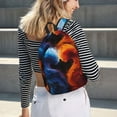 thumbnail image 6 of Yiaed Red And Blue Abstract Print Backpack, Premium Laptop Backpack, Travel Backpack for Women, Lightweight Backpacks, Comfortable Back Pack-Medium, 6 of 7