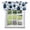 Blue, variant on Kitchen Cafe Valance Curtain for Small Windows,Watercolor Sage Green Hexagon Rod Pocket Short Valances,42x18in