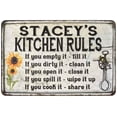 thumbnail image 1 of Stacey's Kitchen Rules Chic Sign Vintage Decor 8x12 Metal Sign 108120032214, 1 of 1