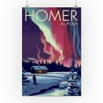 thumbnail image 3 of Homer, Alaska, Northern Lights and Cabin (16x24 Giclee Gallery Art Print, Vivid Textured Wall Decor), 3 of 3