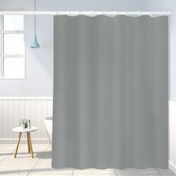 VOTRUDI Extra Long 84" Polka Dot Shower Curtain - Double-Sided Waterproof Fabric Bathroom Curtain in White/Gray/Blue/Green,84x72in