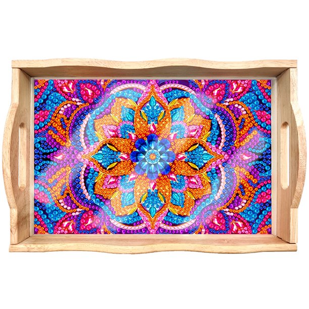 Bandeja Organizadora Cenas Bandejas Comida Anidadas Decorativas Pintura Diamantes