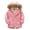 Pink, variant on breaise Toddler Kids Boys Girls Long Quilted Puffer Coat with Trimmed Hood Outerwear Warm Parka Jacket Fall/Winter Long Coats Snowsuit for Girls
